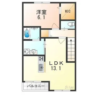 フィカーサ東岸和田 A【2階】の間取り