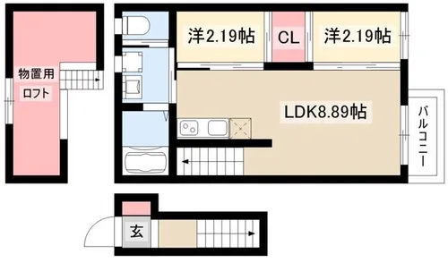 リベルテ【202号室】の間取り