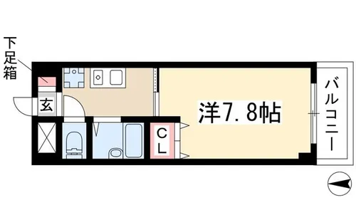 びい6植田【6階】の間取り