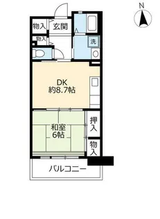 URサンヴァリエ津久野【0050304号室】の間取り