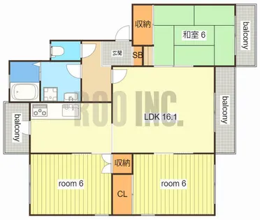 TRUST新在家【201号室】の間取り