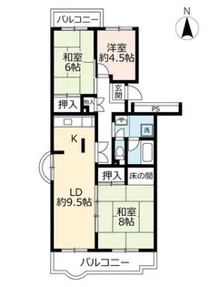 UR神宮東パークハイツ【0240401号室】の間取り