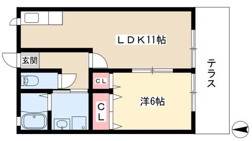 VIVACE諏訪【1階】の間取り