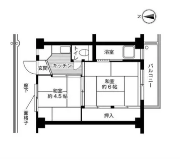 ビレッジハウス沢野本2号棟【209号室】の間取り