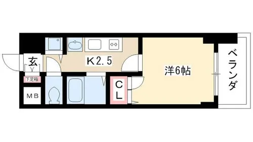 プレサンス名古屋STATIONビーフレックス【10階】の間取り