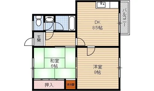 リブレ三光3【202号室】の間取り