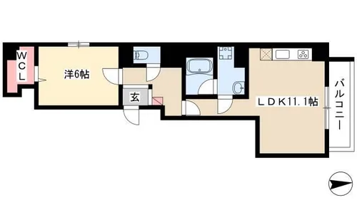 笹島アイサンメゾン【2階】の間取り