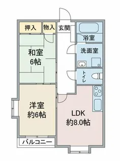 ムーニーグレイスAsano【1階】の間取り
