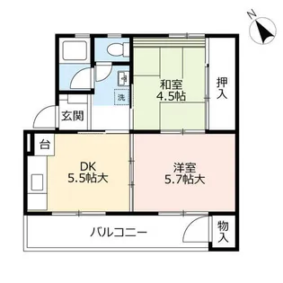 UR徳力【1000505号室】の間取り