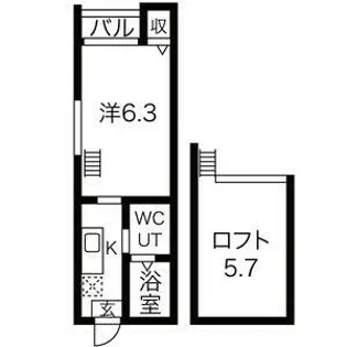 villa志賀本通【105号室】の間取り