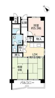 UR南港しらなみ【0340301号室】の間取り