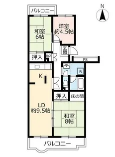 UR神宮東パークハイツ【0220204号室】の間取り