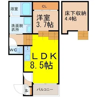 セントラルコート山王【1階】の間取り