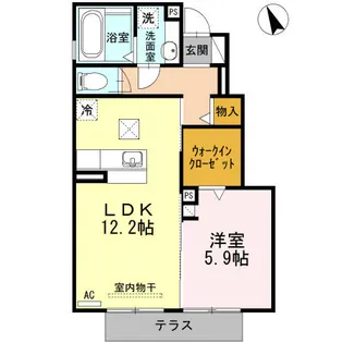 パークハウス常滑 A棟【103号室】の間取り
