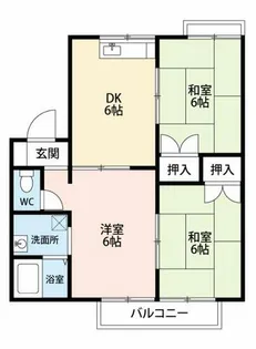 コーポアイリス【202号室】の間取り