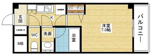 Uresidence新大阪【6階】の間取り