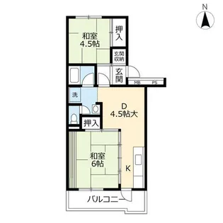 UR到津南【0180504号室】の間取り