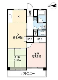 UR尾上【0010410号室】の間取り