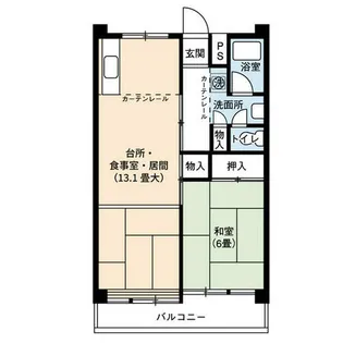 UR尾上【0010410号室】の間取り