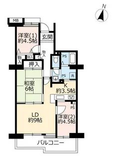 URルミナス箕面の森三番街【0070302号室】の間取り