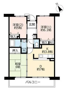 URアルビス緑丘【1080606号室】の間取り