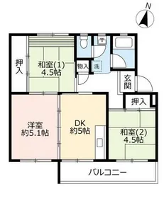 UR東豊中第二【1050305号室】の間取り