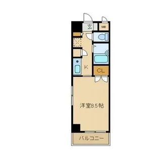 ボヌワールスガノ【207号室】の間取り
