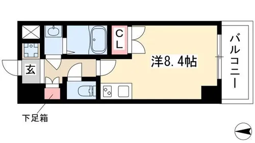 リヴシティ栄弐番館【0205号室】の間取り