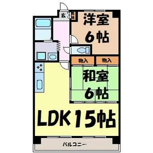 鶴陽明ハイツ【2階】の間取り