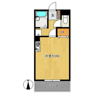 プラシードマンション北山【2階】の間取り