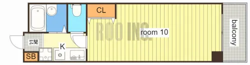 ホワイトシャトー小林【7D号室】の間取り