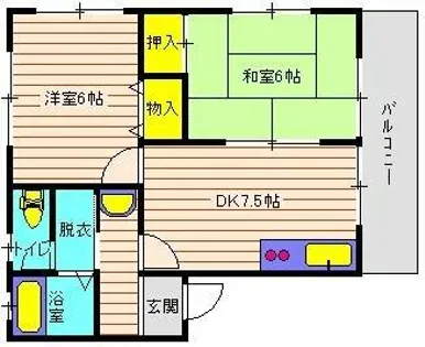 ロサリオ【2号室】の間取り