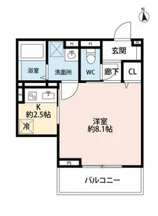 Hermitage久後崎【1階】の間取り