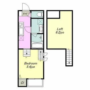 Iris【201号室】の間取り