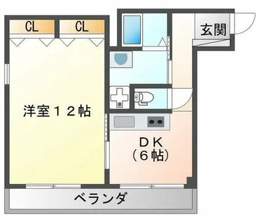 グランドシティ西宮Ⅰ【403号室】の間取り