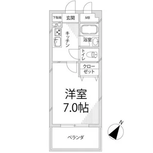 キャッスルコート御立大池【302号室】の間取り
