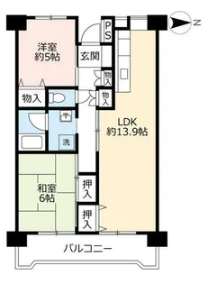 URアーバンフォレスト金山(桜田)【0081006号室】の間取り