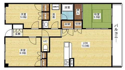 ザ・レジデンス東三国【2階】の間取り