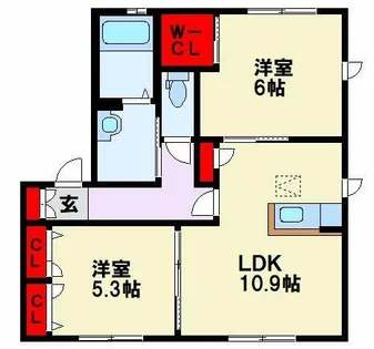 グランシャリオ【2階】の間取り