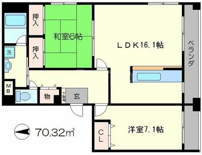ビラ妙松館【1階】の間取り