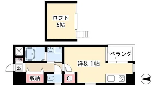 ワイズ東別院【2階】の間取り