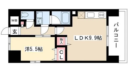 La Douceur山王【6階】の間取り