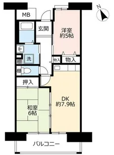 UR浜甲子園さくら街【0090402号室】の間取り