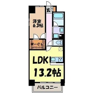 ムーランマグノリア【6階】の間取り