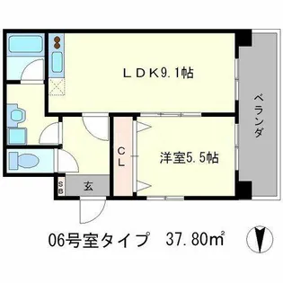 エターナルコート三条【3階】の間取り