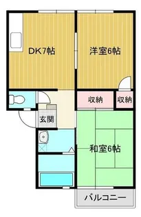 ガーデンブライト C【207号室】の間取り