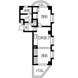 ジュノス【404号室】の間取り