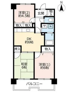 URエルト桜井【0000711号室】の間取り