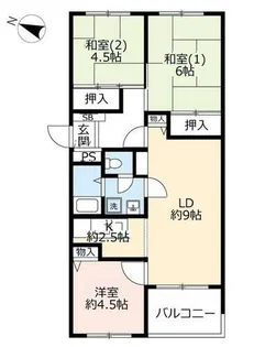 UR芦屋浜【0010232号室】の間取り