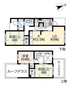 URタウンハウス岩岡【0130001号室】の間取り